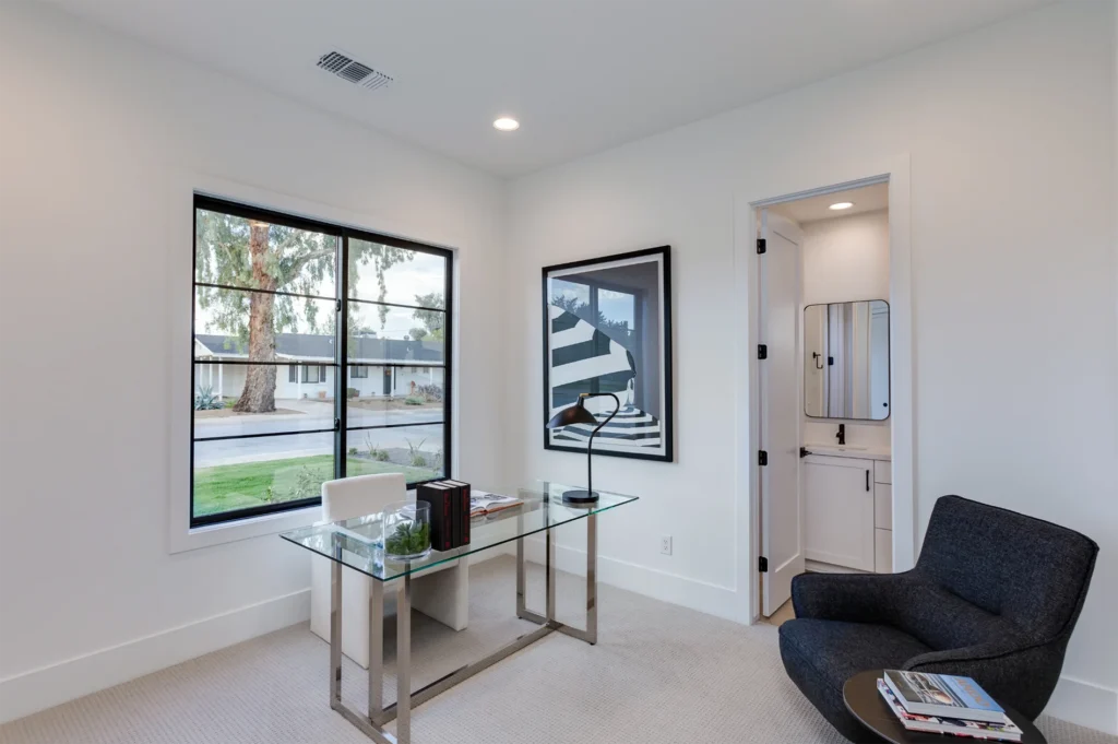 Arcadia Lite Farmhouse Style home office with bathroom