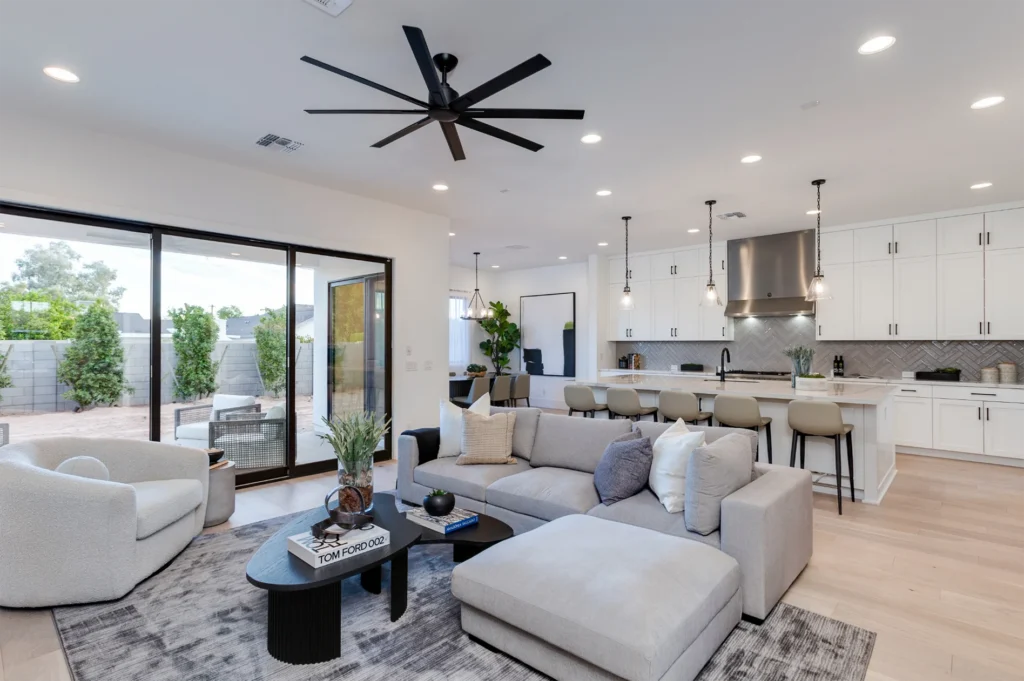 Arcadia Lite Farmhouse Style living room and kitchen