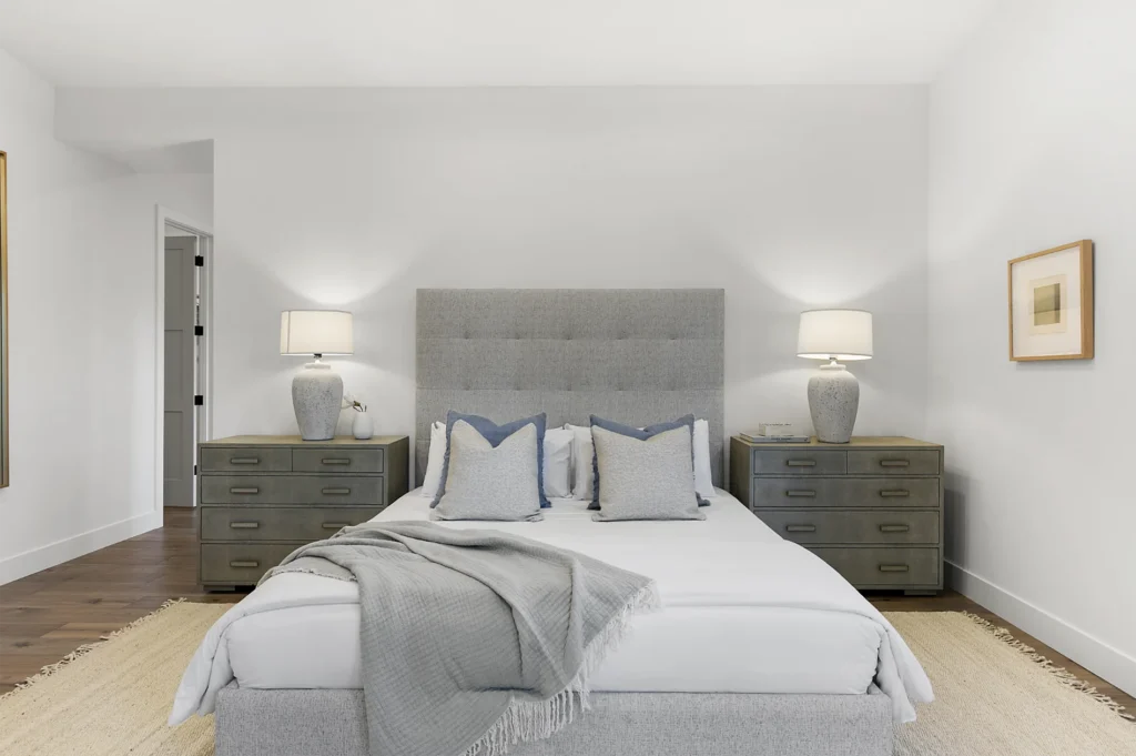 Atherton Single Story Farmhouse master bedroom