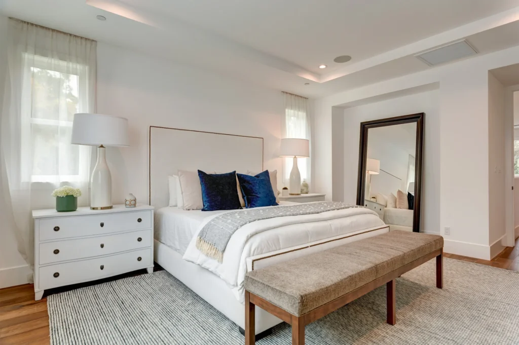 Brentwood Modern Farmhouse master bedroom