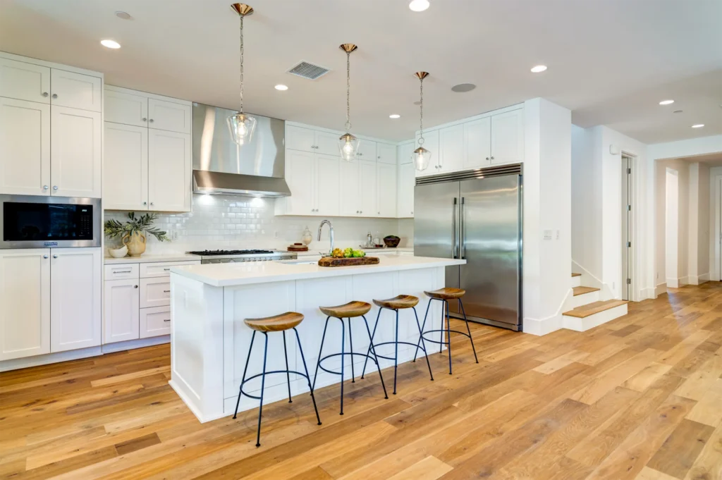 Hollywood custom home kitchen with island