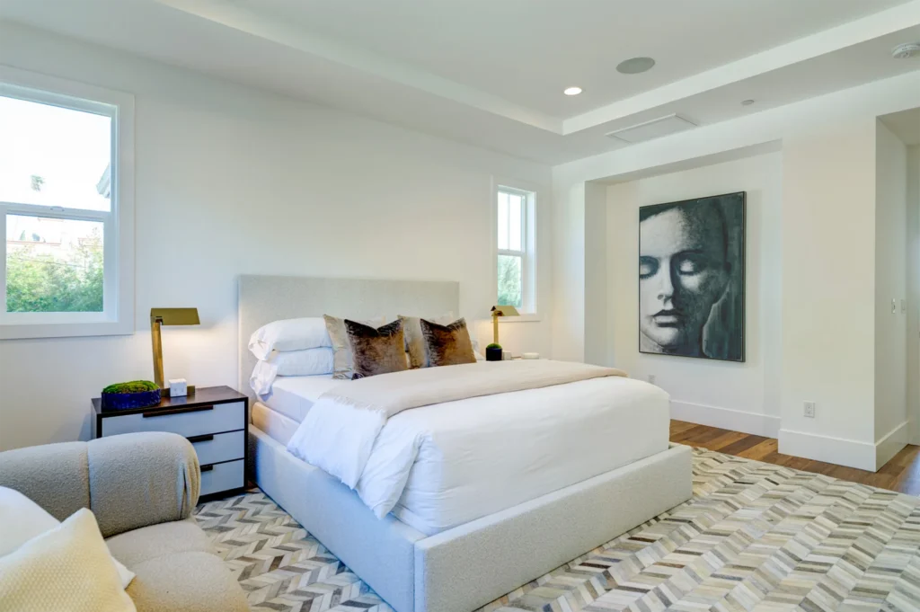 Hollywood custom home master bedroom