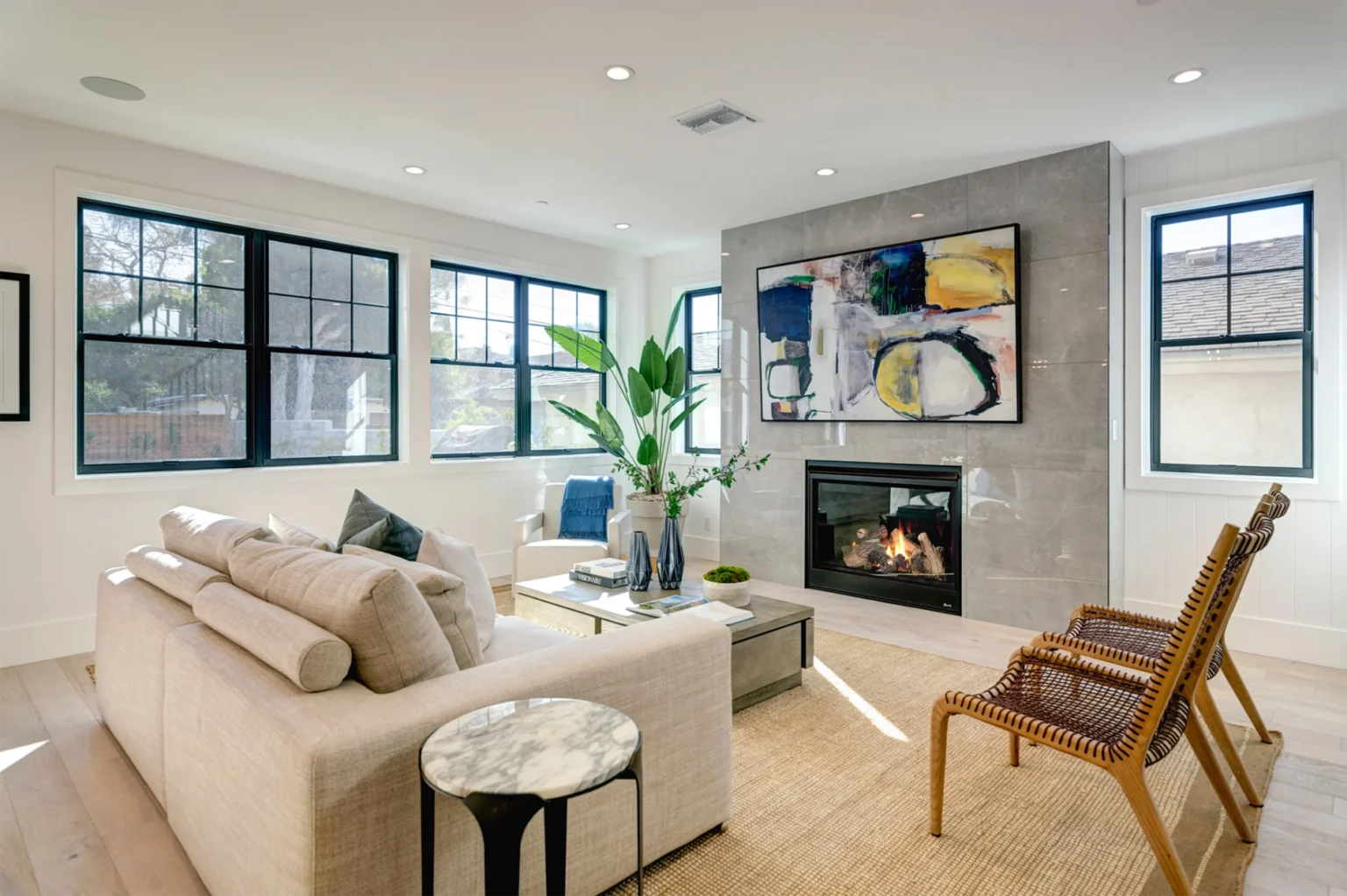 Manhattan Beach 2-Story Custom Home family room