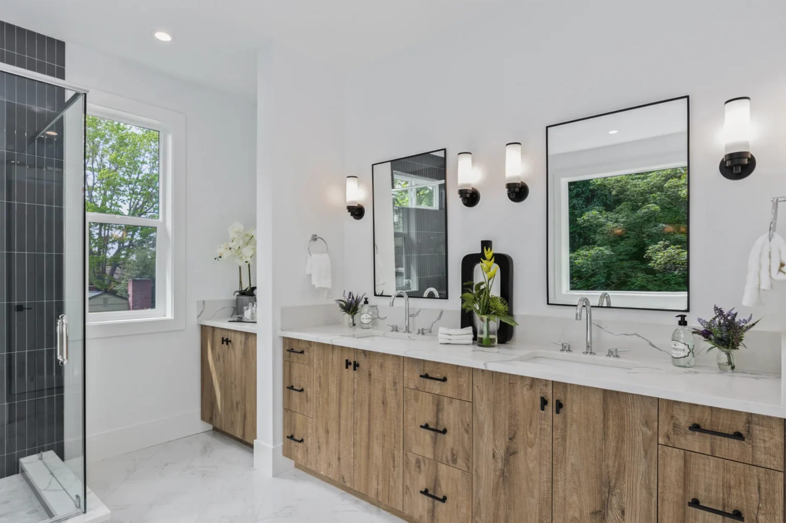 Seattle Transitional Style bathroom double vanity