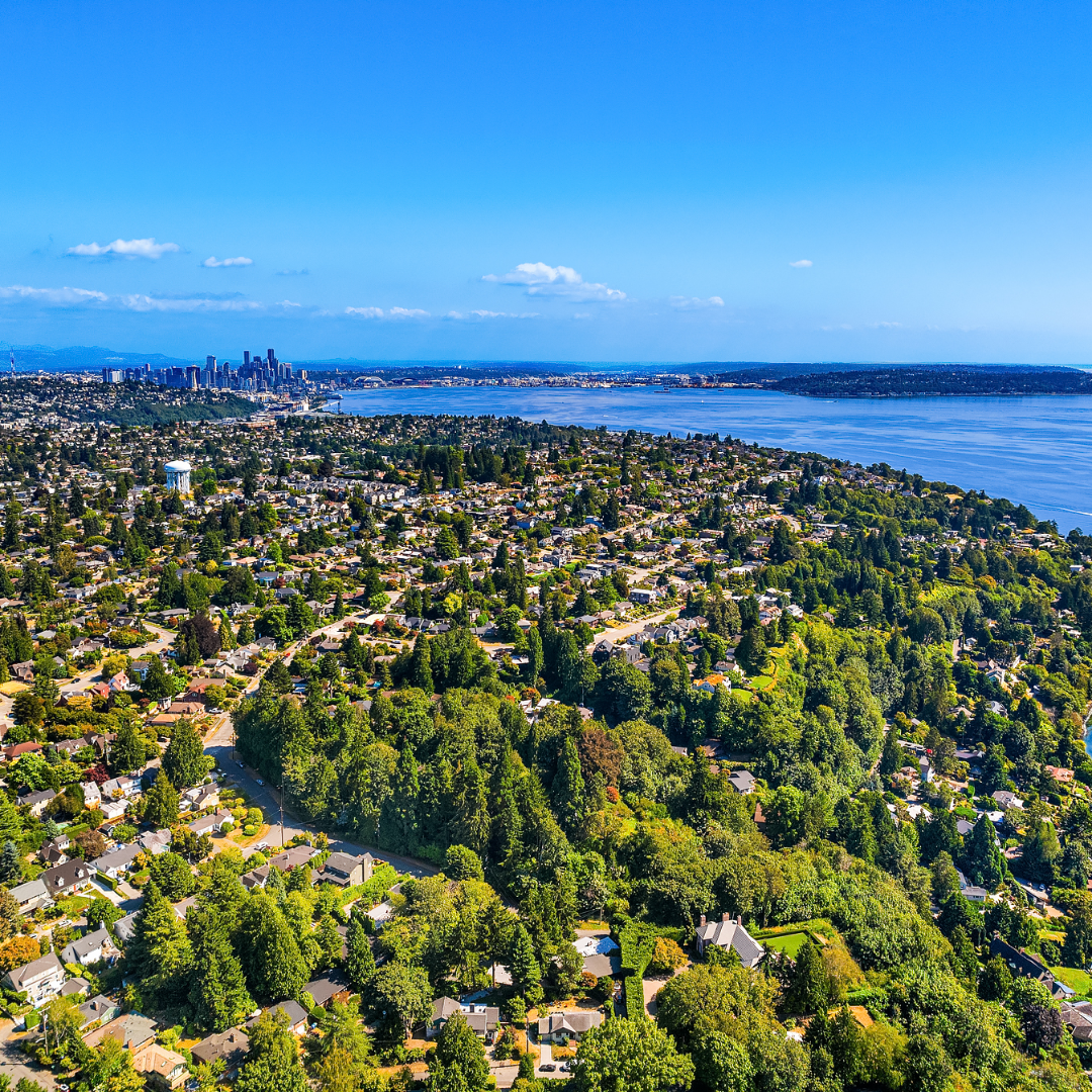 Aerial image of Magnolia, Seattle neighborhood