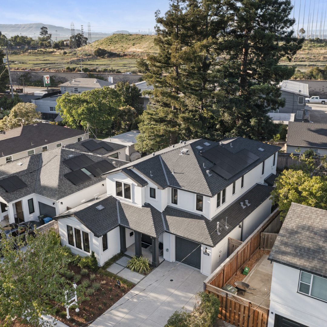 Aerial image of TJH home surrounded by greenery