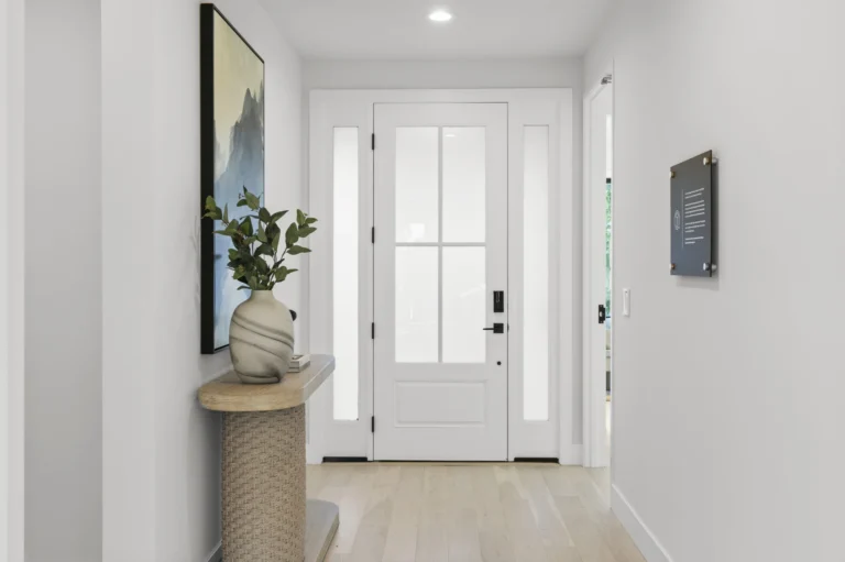 Bright white entryway