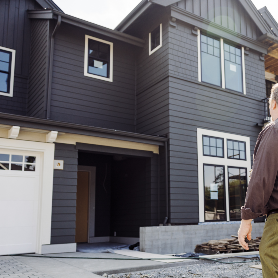 Exterior of new TJH home with architect