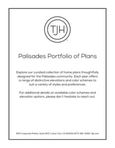 TJH Palisades Portfolio Of Plans