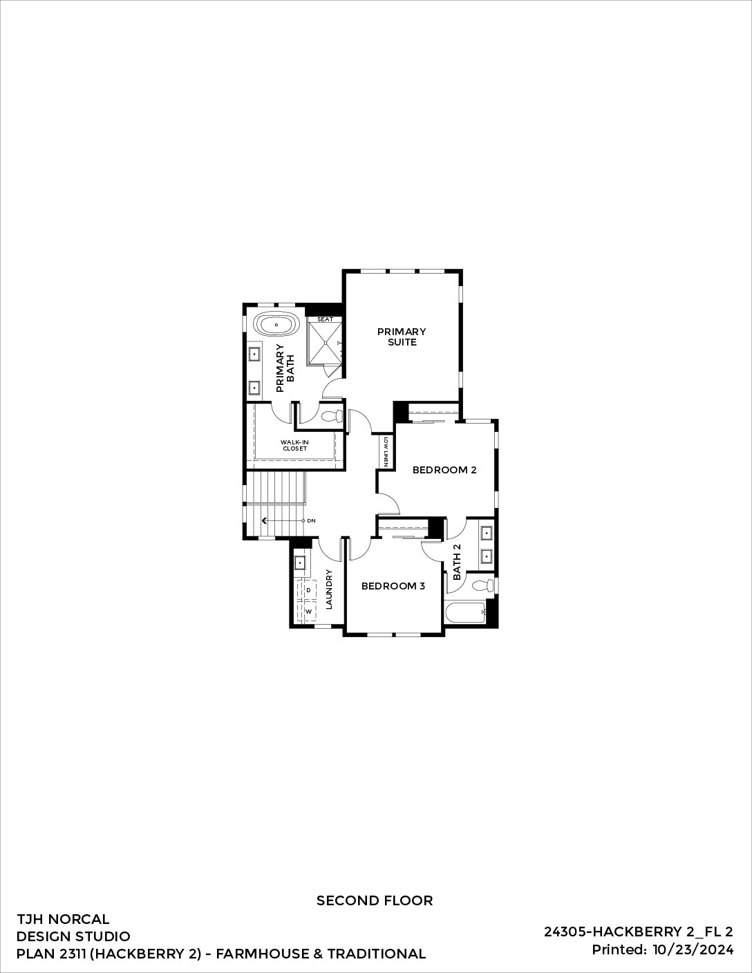 Northern California – Hackberry – Traditional — Second Floor
