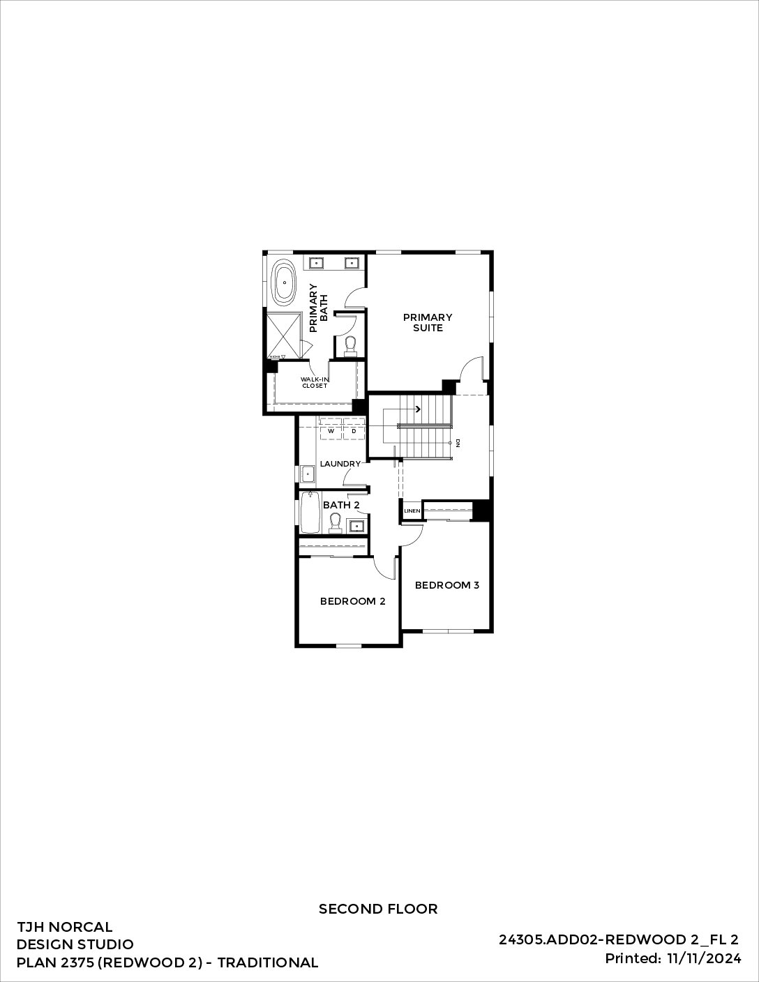 Northern California – Redwood – Traditional — Second Floor