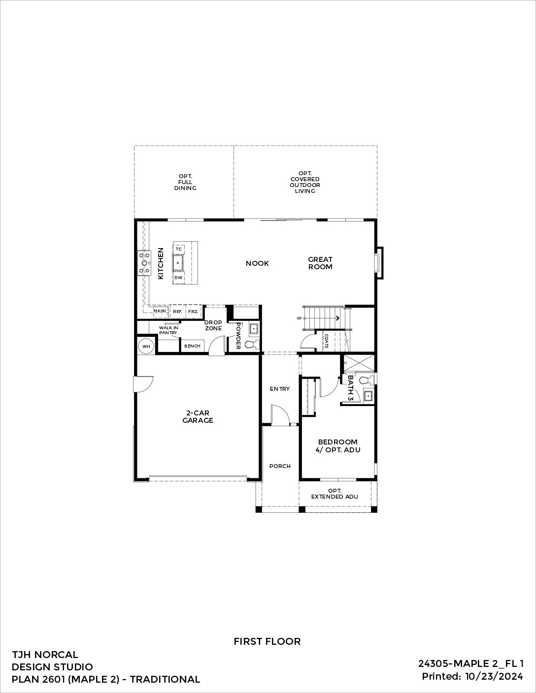 Northern California – Maple – Transitional — First Floor