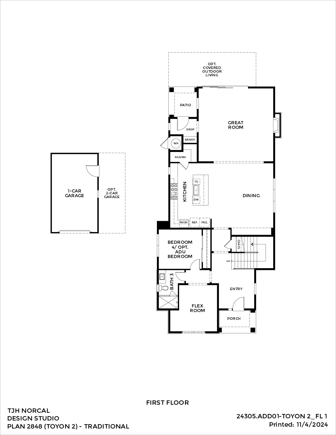 Northern California – Toyon – Craftsman — First Floor