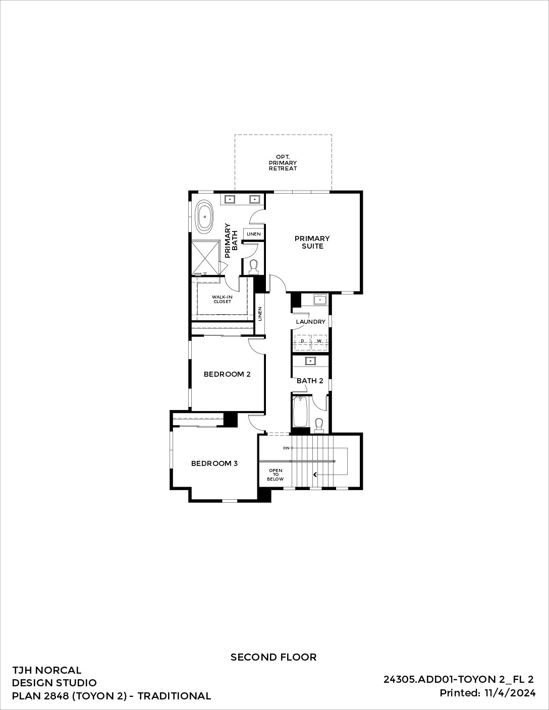 Northern California – Toyon – Craftsman — Second Floor