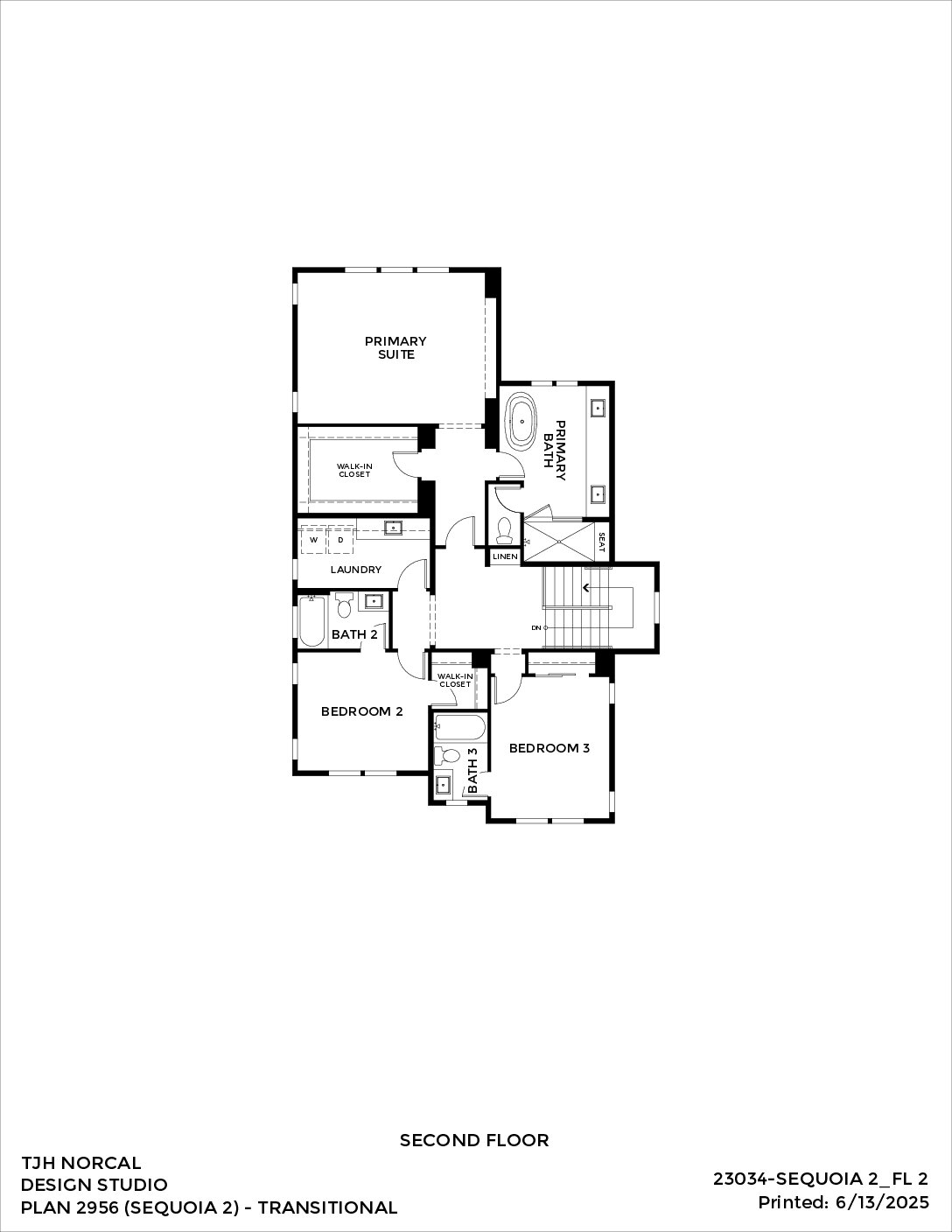 Northern California – Sequoia – Traditional — Second Floor