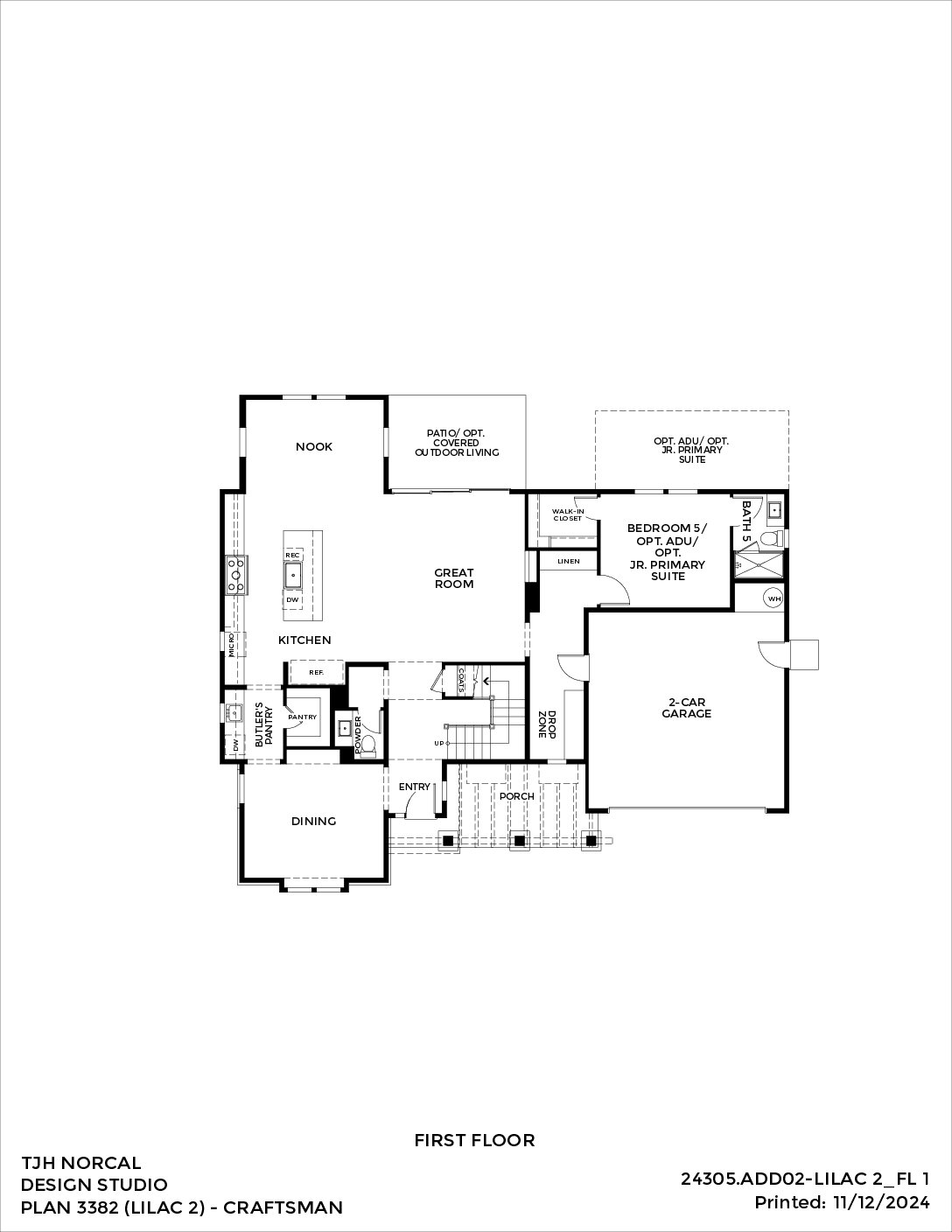 Northern California – Lilac – Craftsman — First Floor