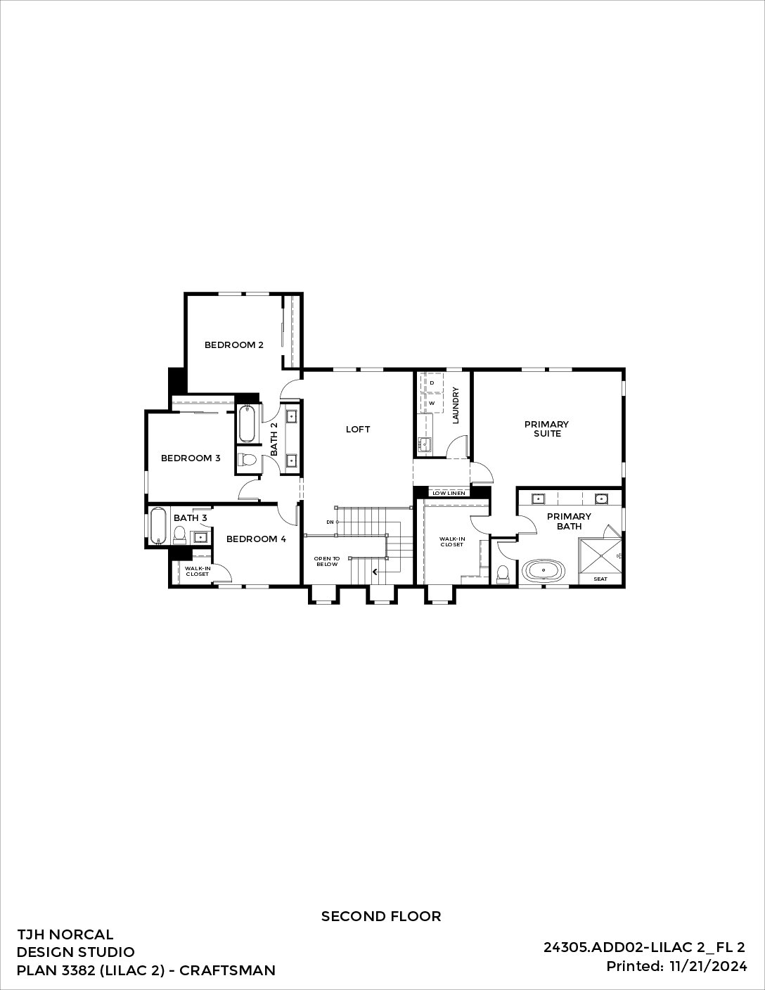 Northern California – Lilac – Craftsman — Second Floor