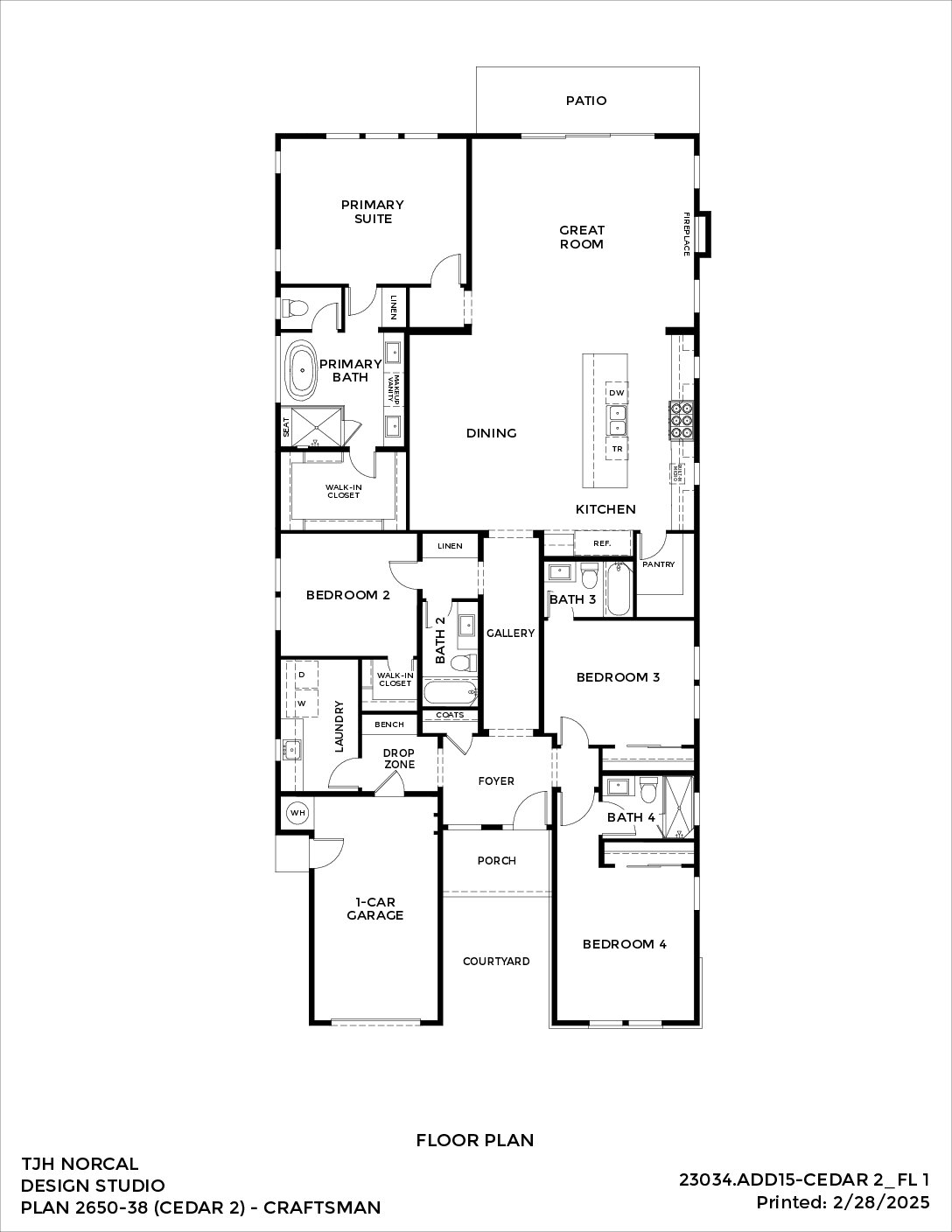 Northern California – Cedar – Modern — First Floor
