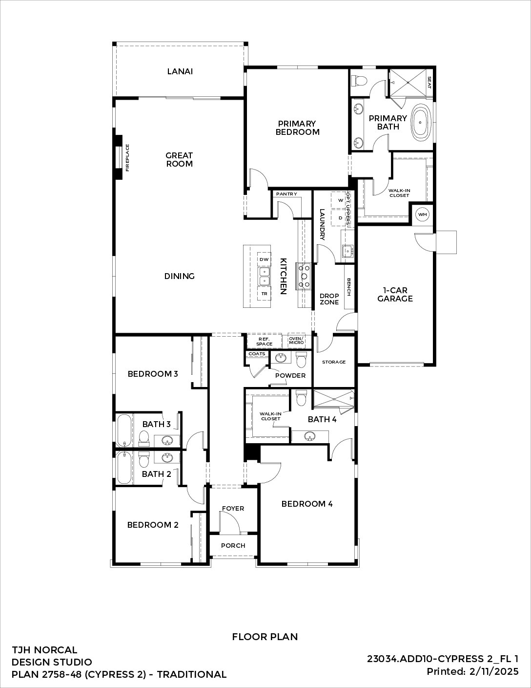 Northern California – Cypress – Farmhouse — First Floor