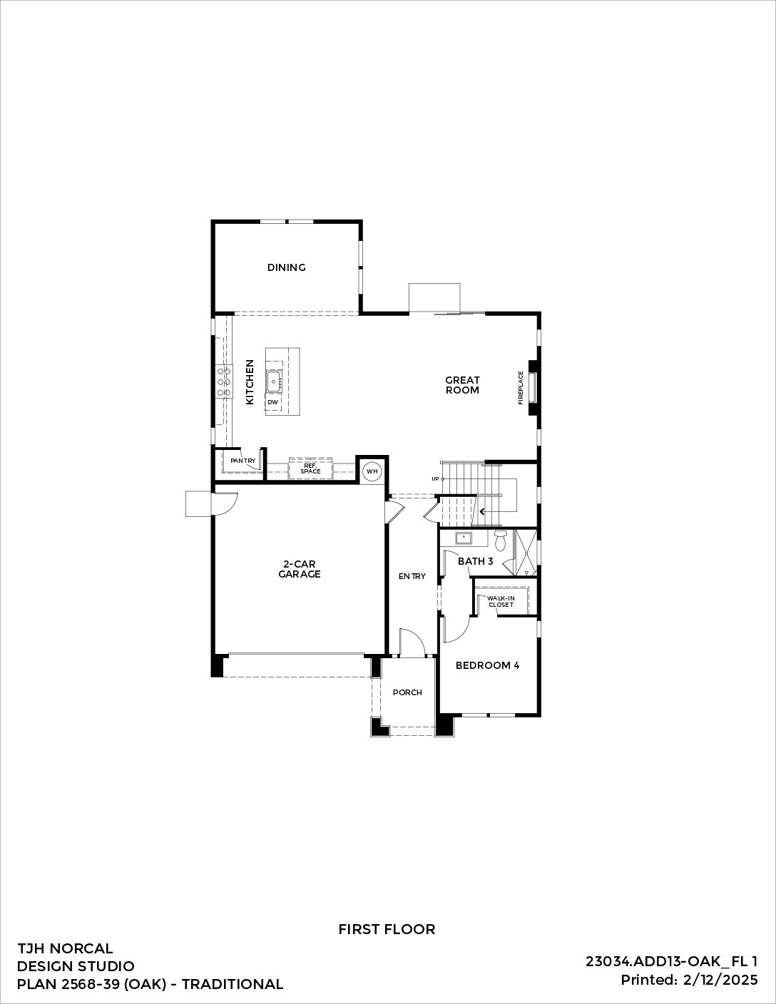 Northern California – Oak – Transitional — First Floor