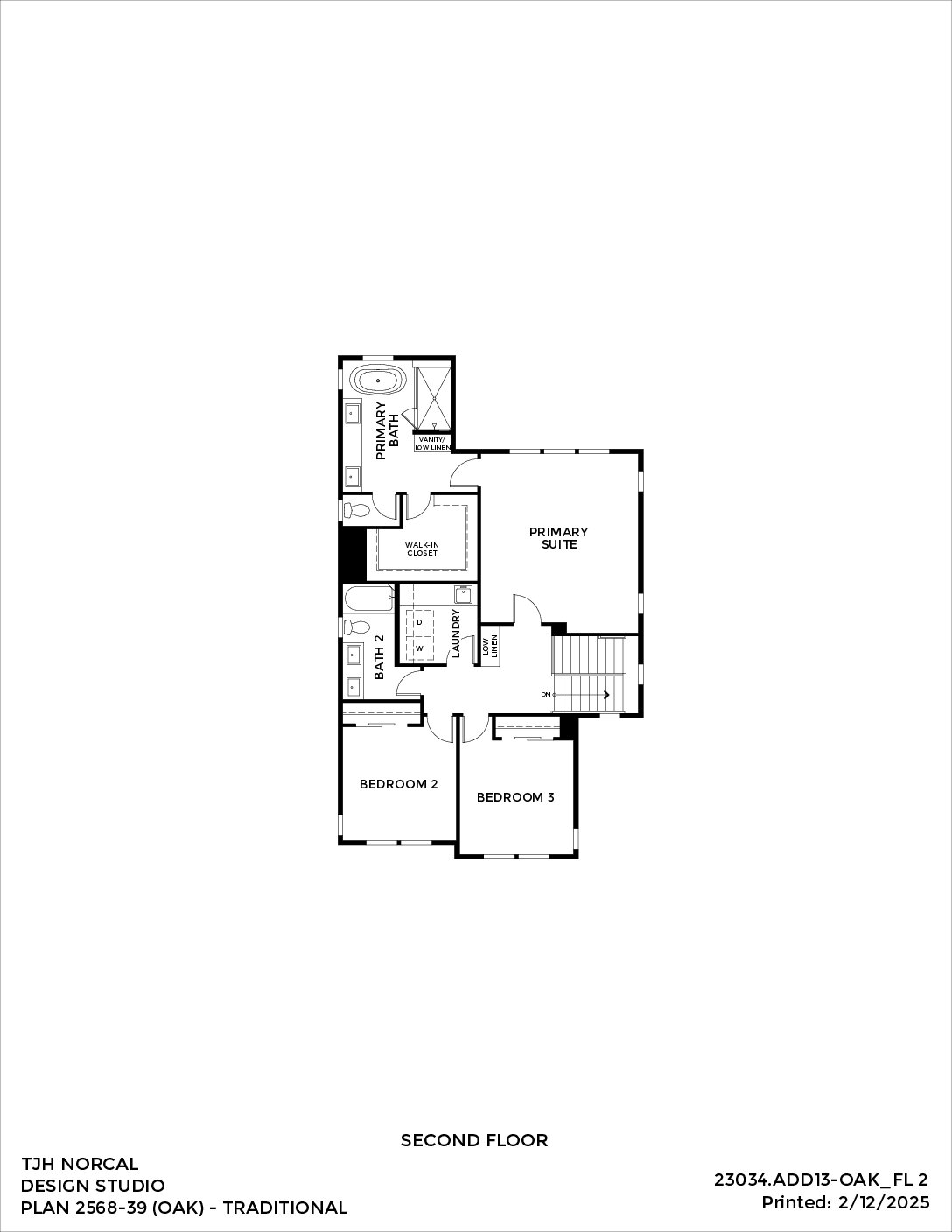 Northern California – Oak – Transitional — Second Floor