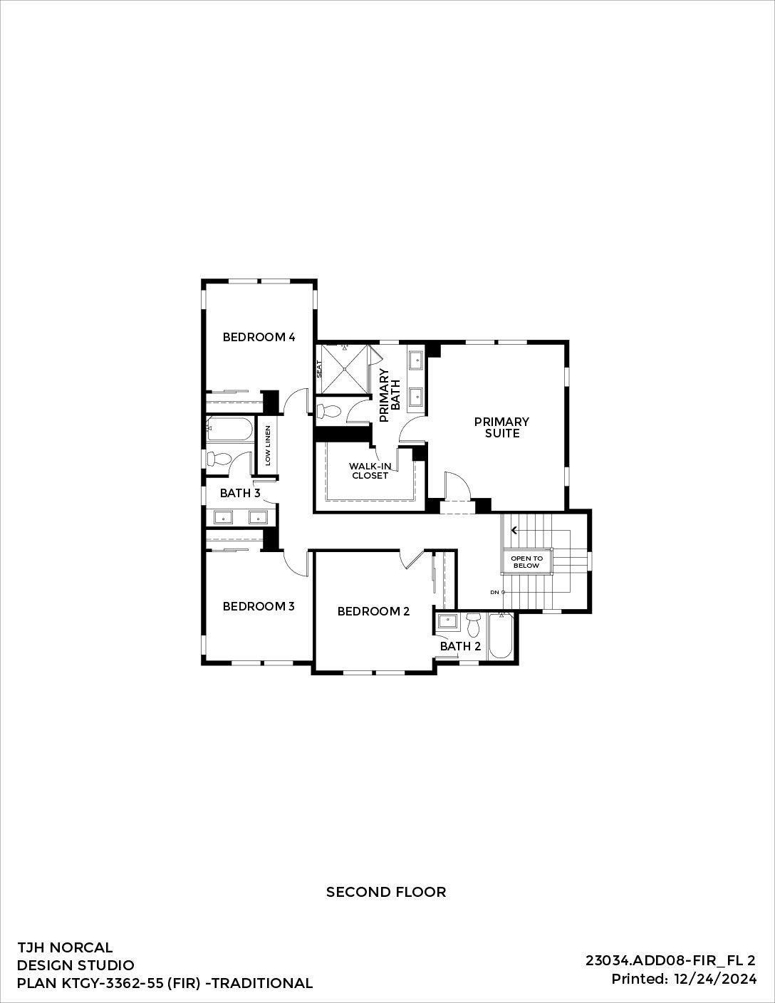 Northern California – Fir – Traditional — Second Floor