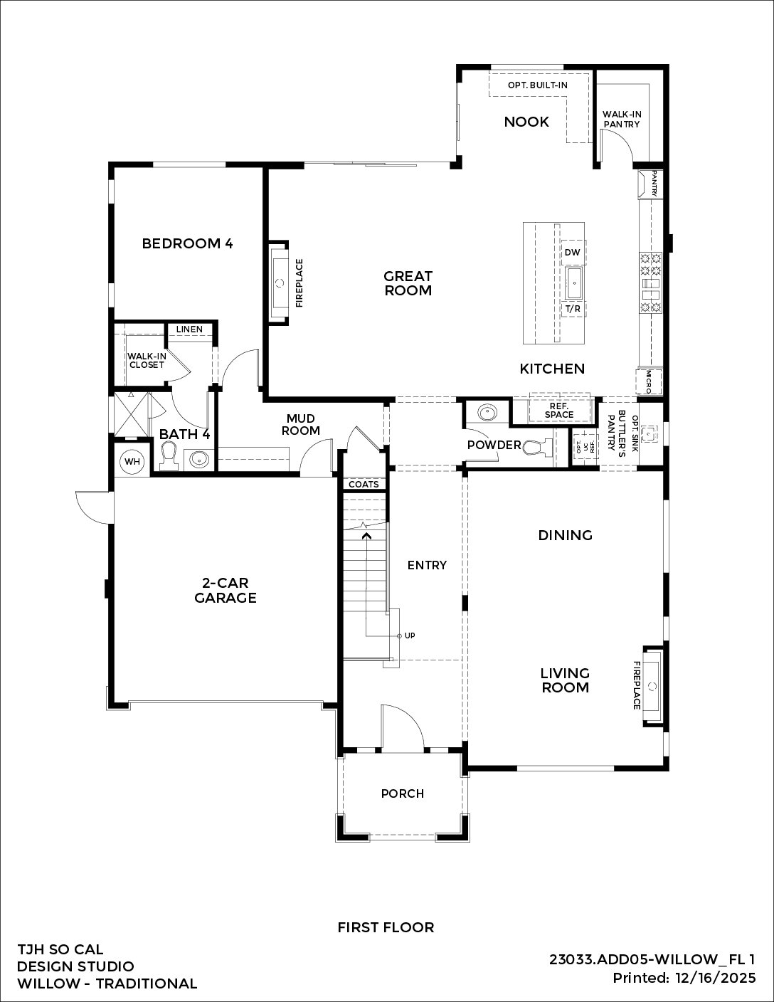 Palisades – Willow – Traditional — First Floor