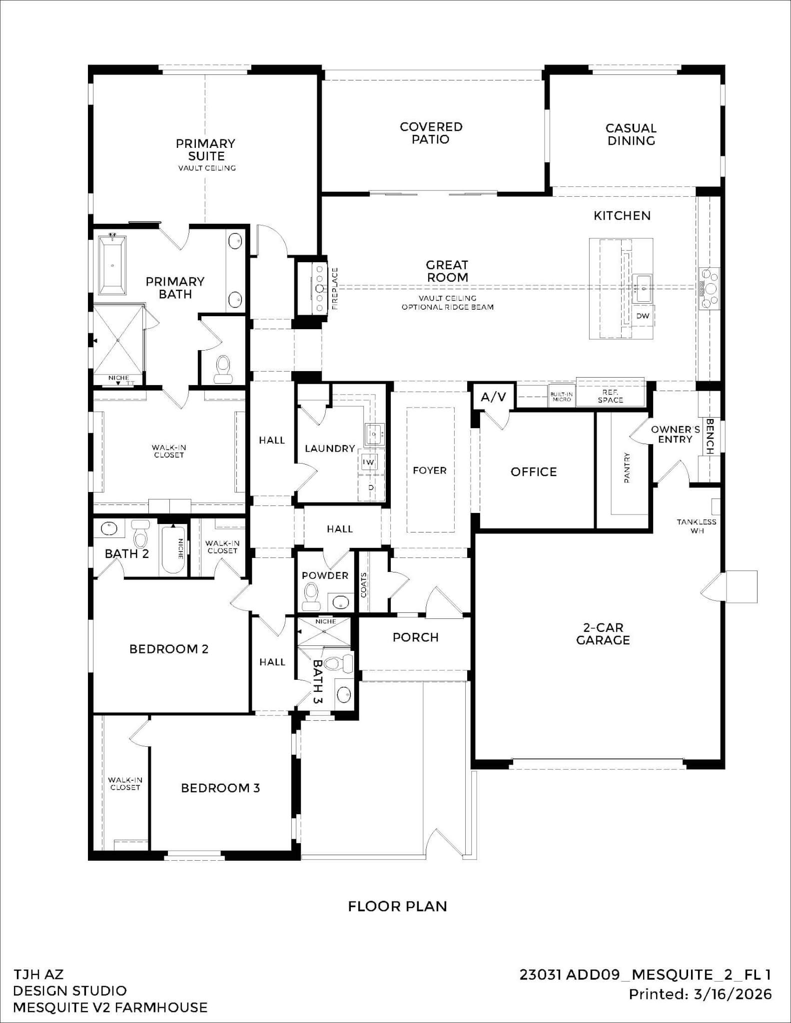 Thomas James Homes Arizona Mesquite floorplan
