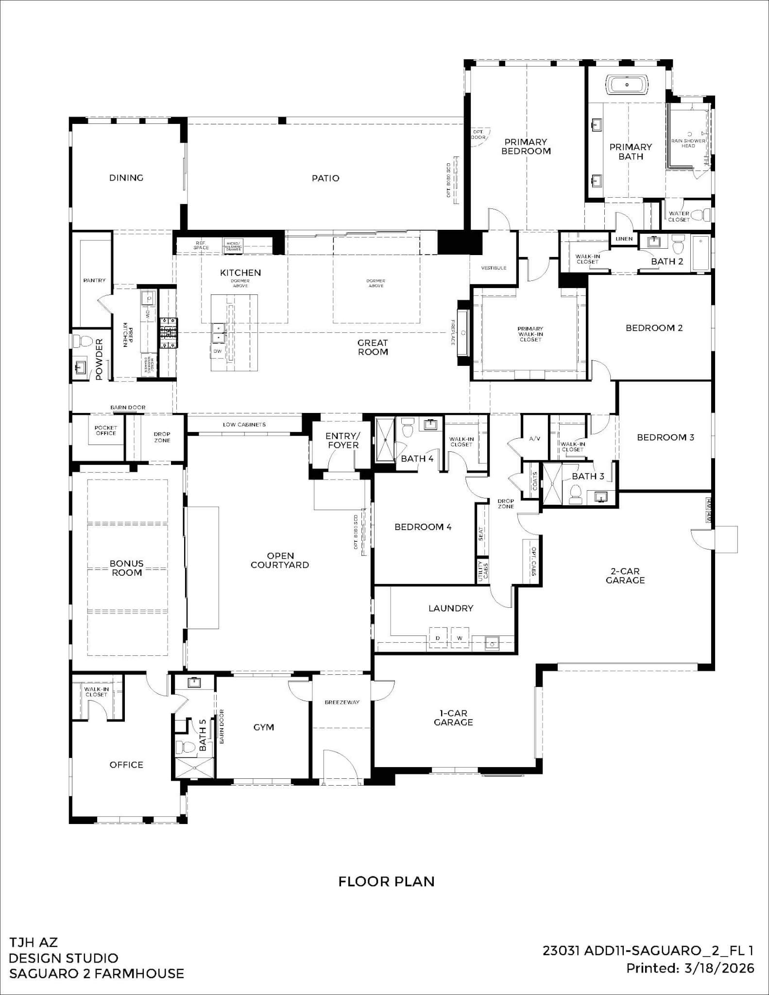 Thomas James Homes Arizona Saguaro floorplan