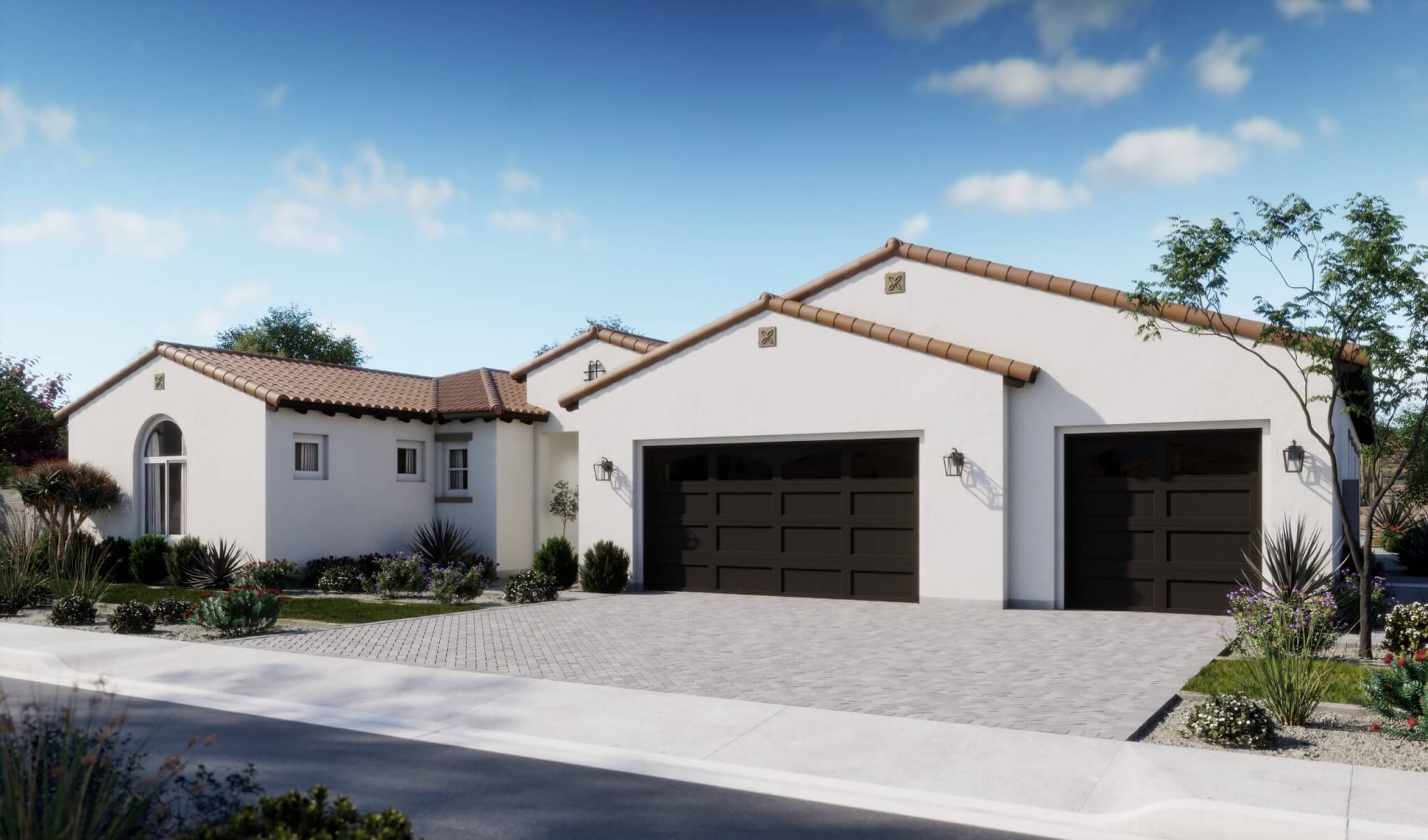 Thomas James Homes Arizona Mesquite floorplan with a Santa Barbara exterior style