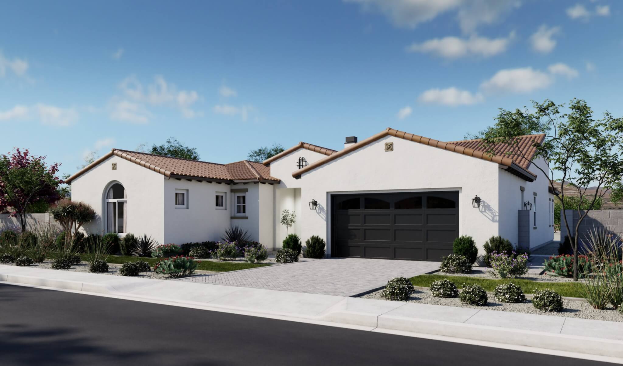 Thomas James Homes Arizona Mesquite floorplan with a Santa Barbara exterior style