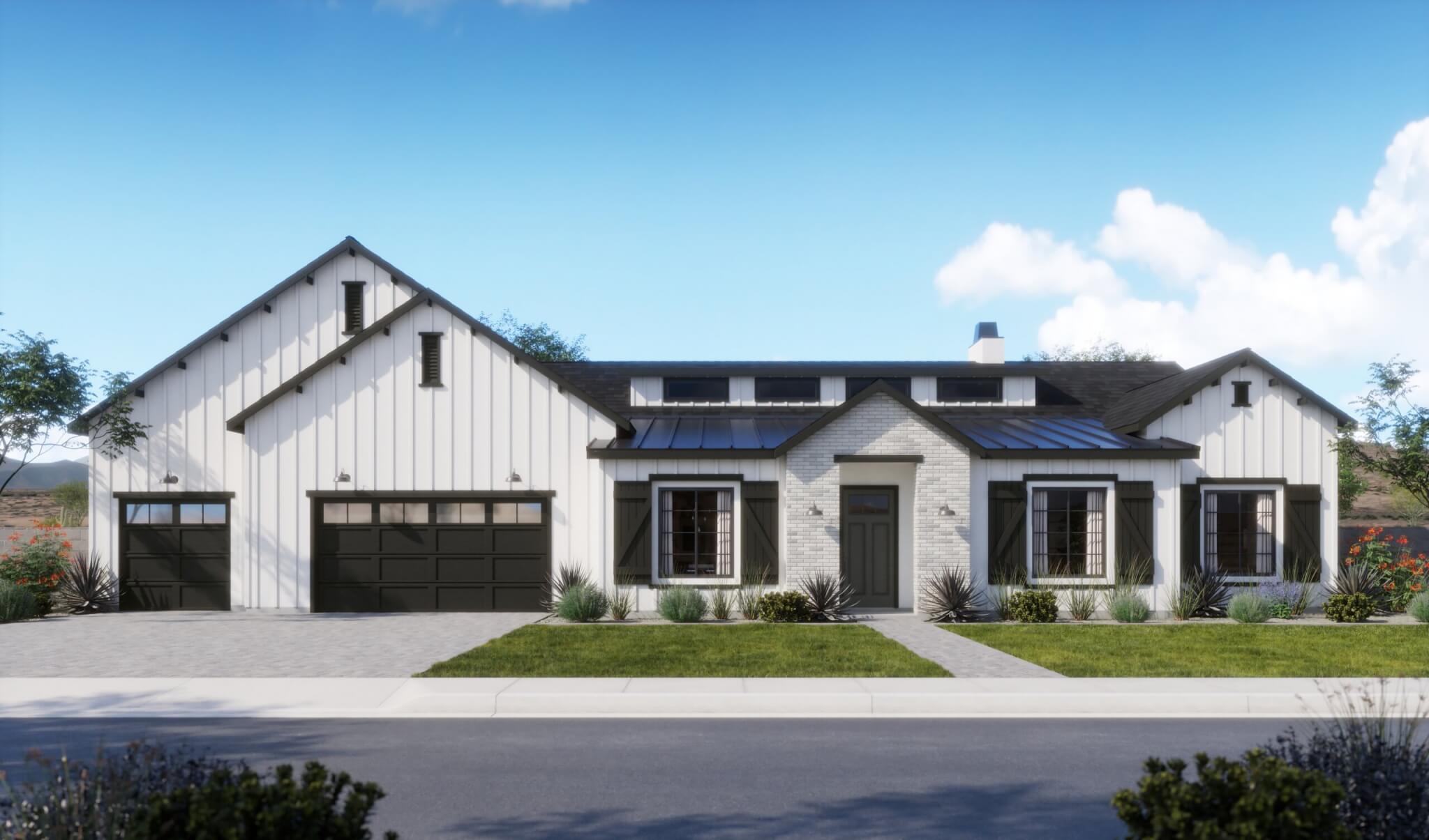 Thomas James Homes Arizona Sage floorplan with a Farmhouse exterior style
