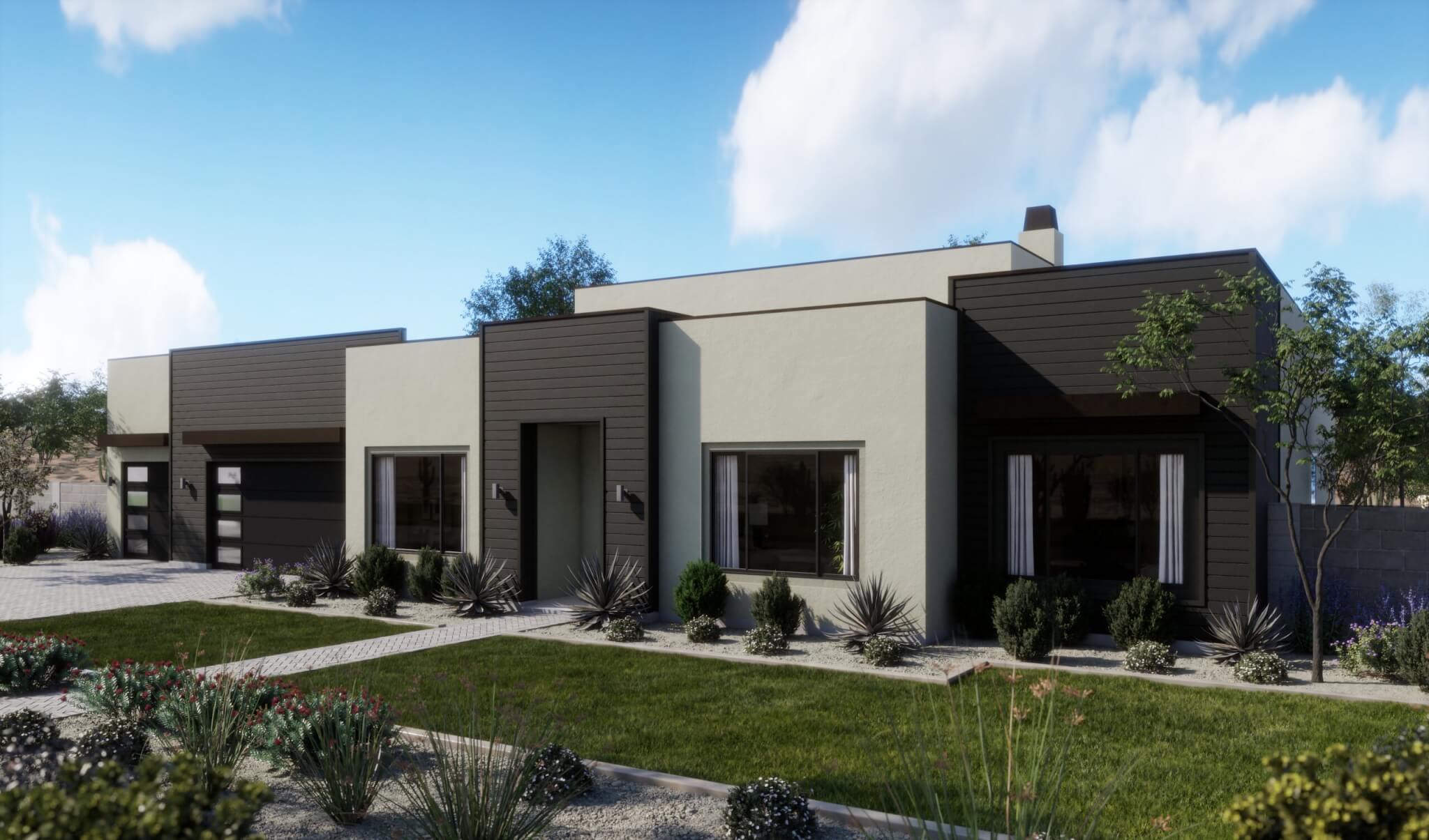Thomas James Homes Arizona Sage floorplan with a Modern exterior style