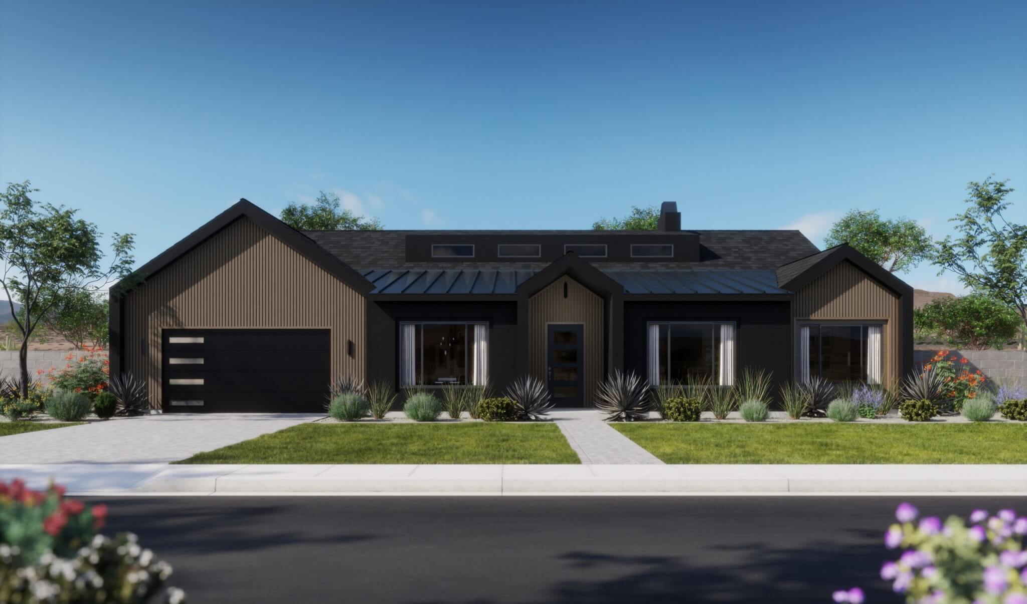Thomas James Homes Arizona Sage floorplan with a Scandinavian exterior style