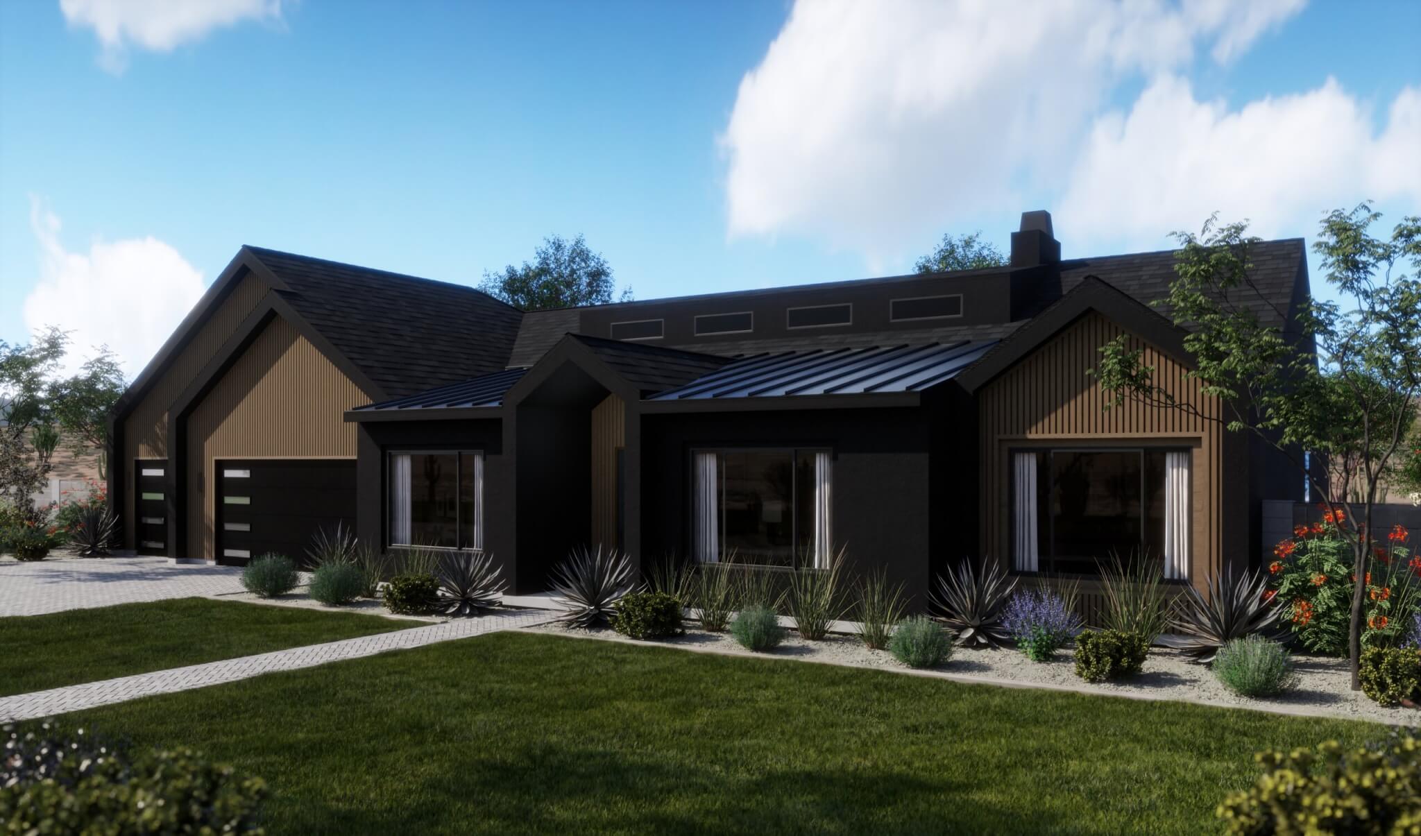 Thomas James Homes Arizona Sage floorplan with a Scandinavian exterior style