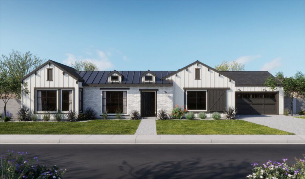 Thomas James Homes Arizona Saguaro floorplan with a Farmhouse exterior style