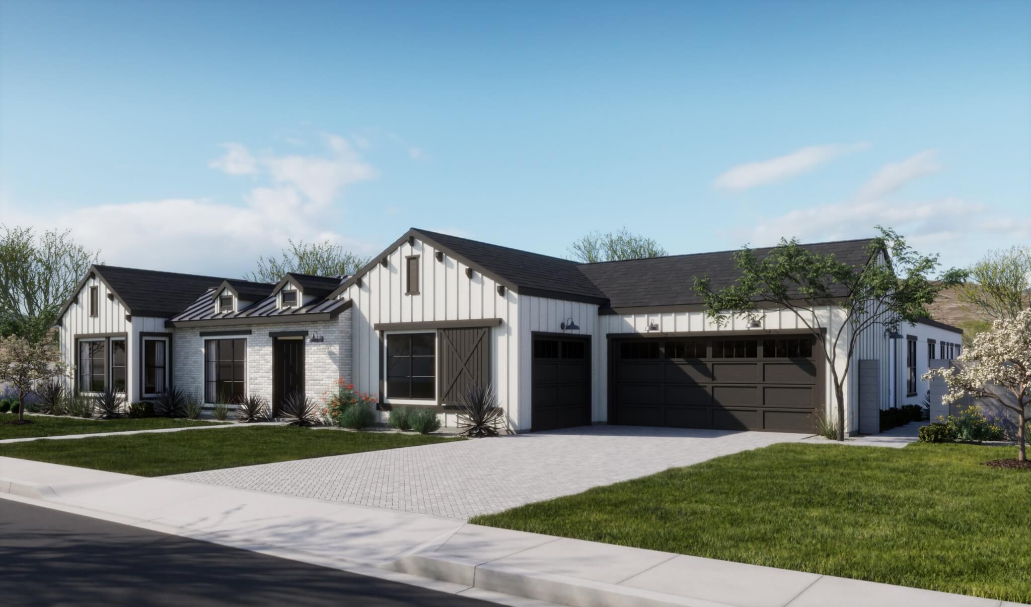 Thomas James Homes Arizona Saguaro floorplan with a Farmhouse exterior style