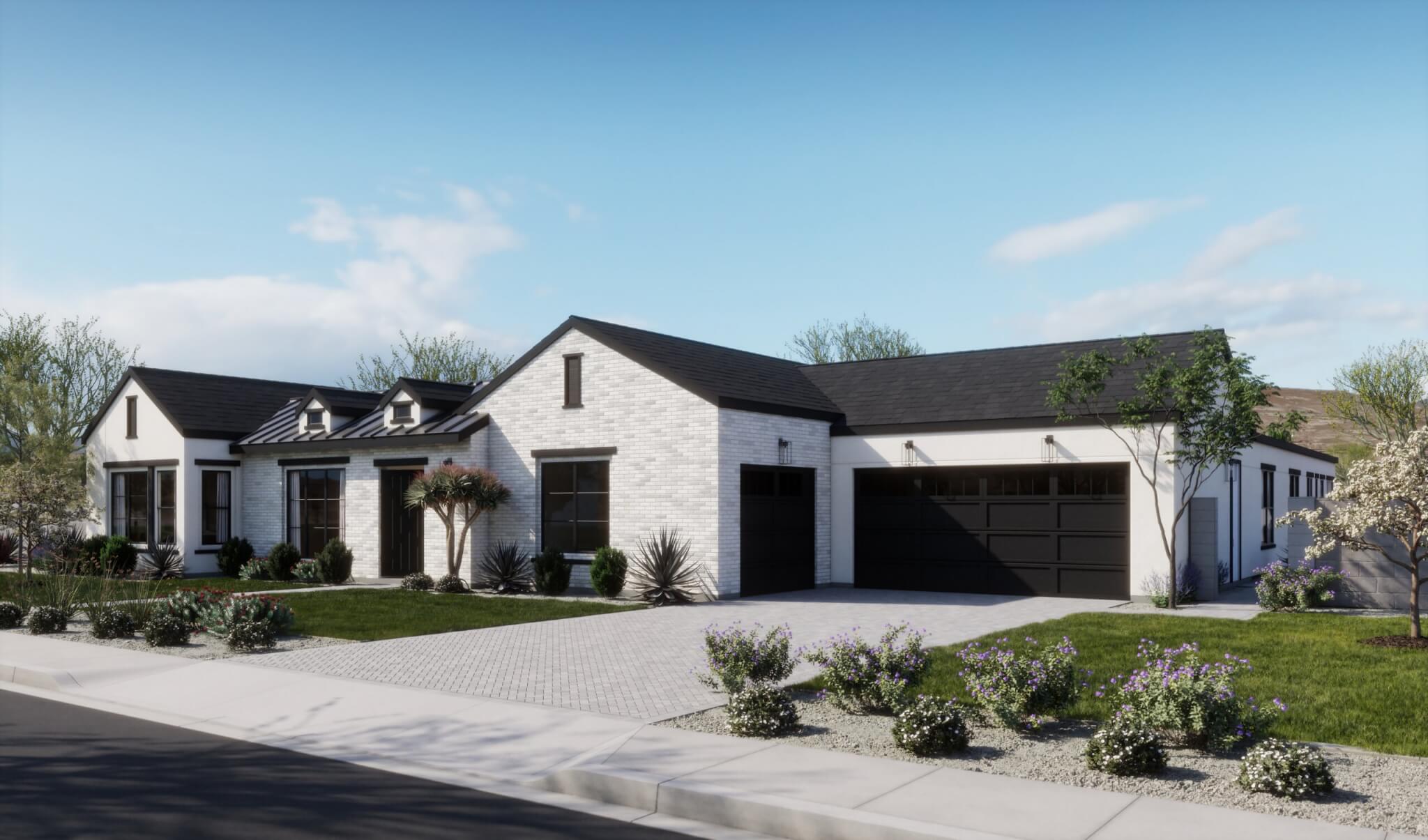 Thomas James Homes Arizona Saguaro floorplan with a Transitional exterior style