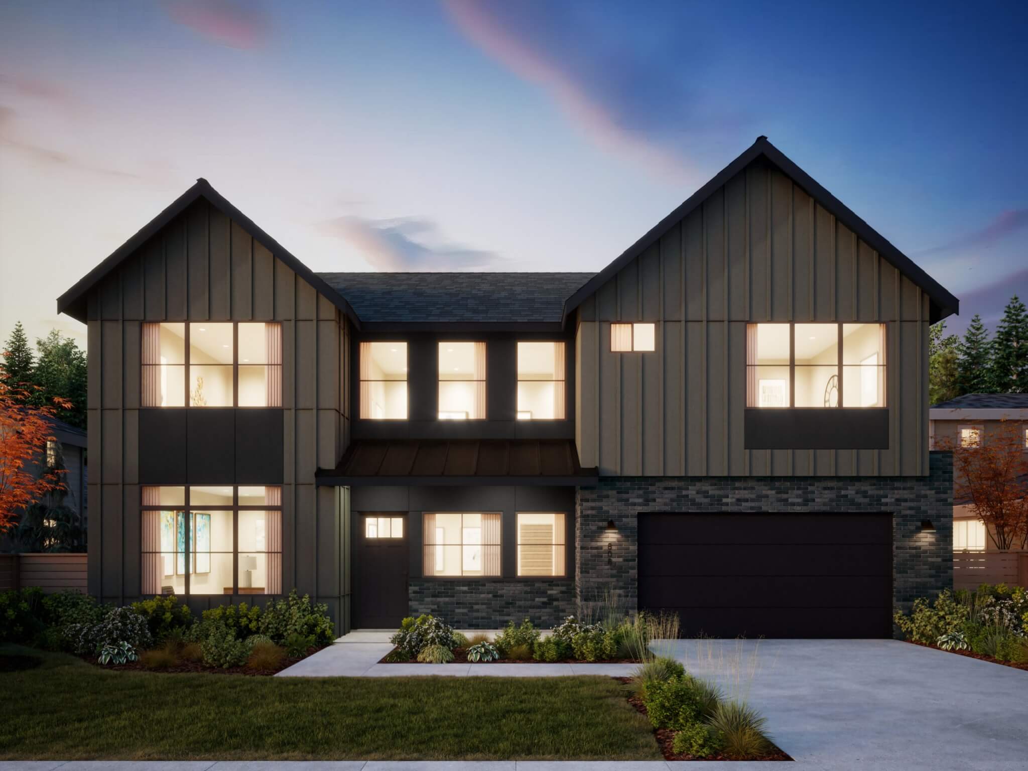 Thomas James Homes Pacific Northwest Alder floorplan with a Farmhouse exterior style