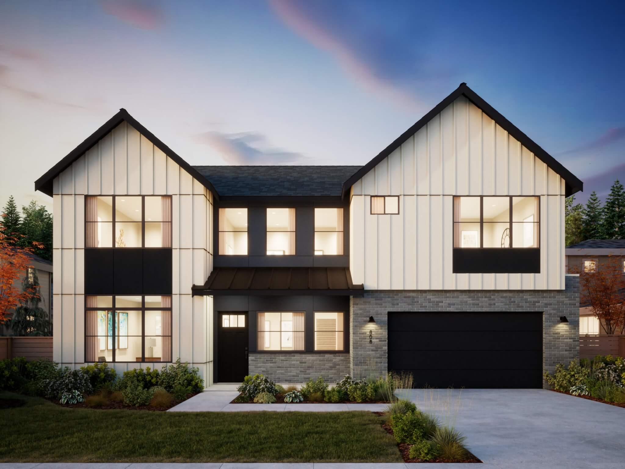 Thomas James Homes Pacific Northwest Alder floorplan with a Farmhouse exterior style