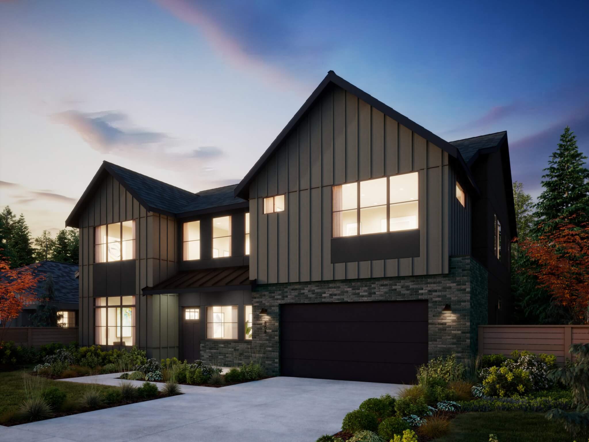 Thomas James Homes Pacific Northwest Alder floorplan with a Farmhouse exterior style