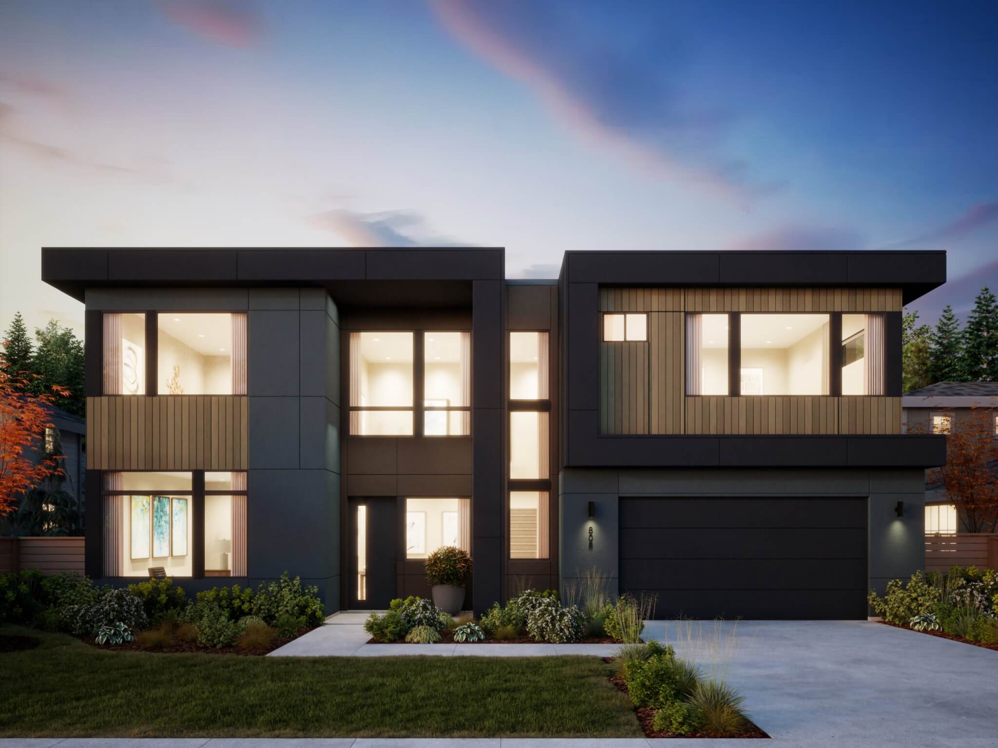Thomas James Homes Pacific Northwest Alder floorplan with a Modern exterior style
