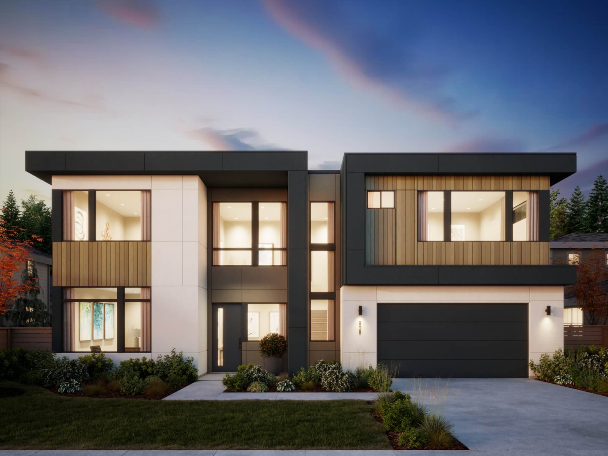 Thomas James Homes Pacific Northwest Alder floorplan with a Modern exterior style