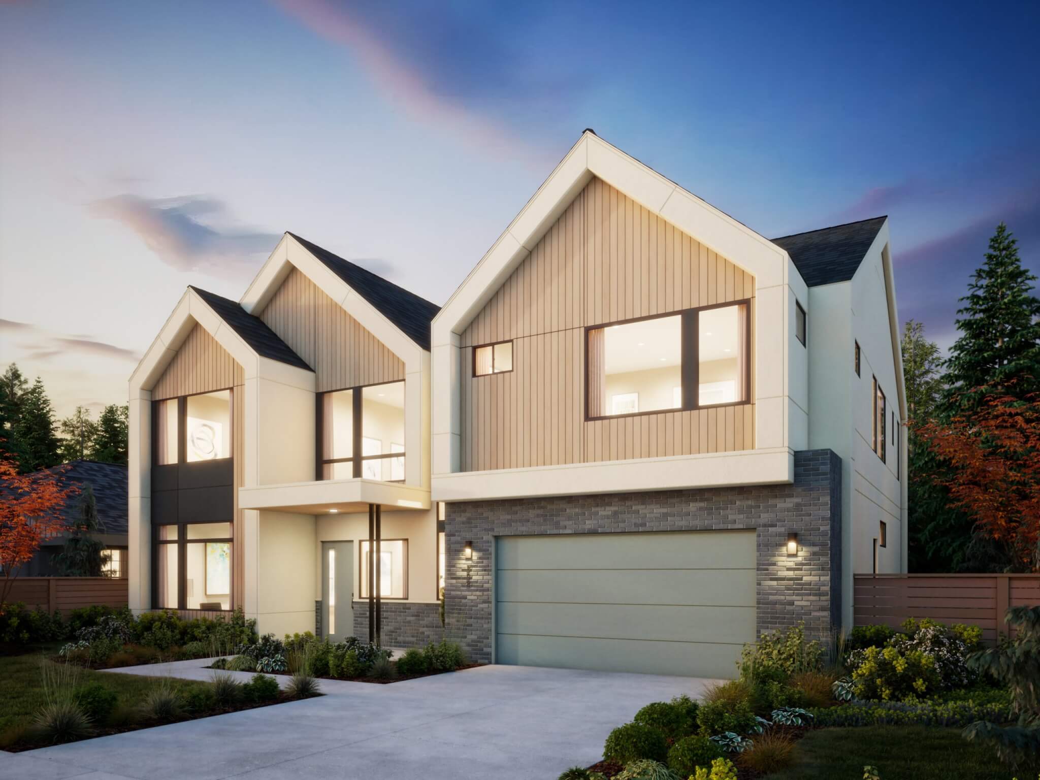 Thomas James Homes Pacific Northwest Alder floorplan with a Scandinavian exterior style