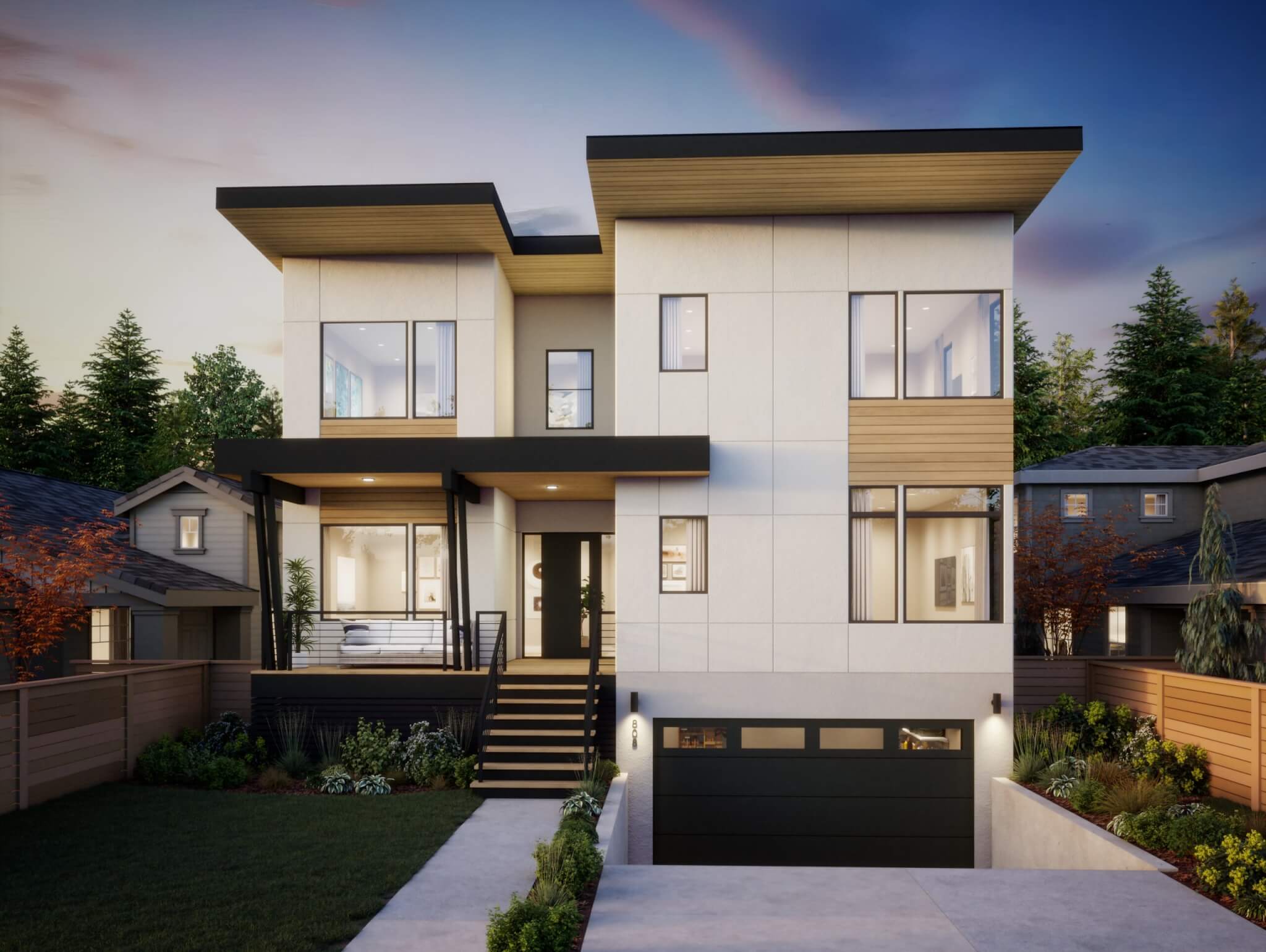 Thomas James Homes Pacific Northwest Alki floorplan with a Contemporary exterior style