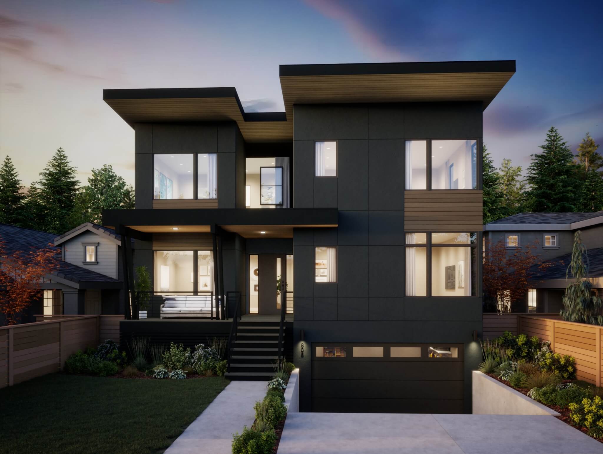 Thomas James Homes Pacific Northwest Alki floorplan with a Contemporary exterior style