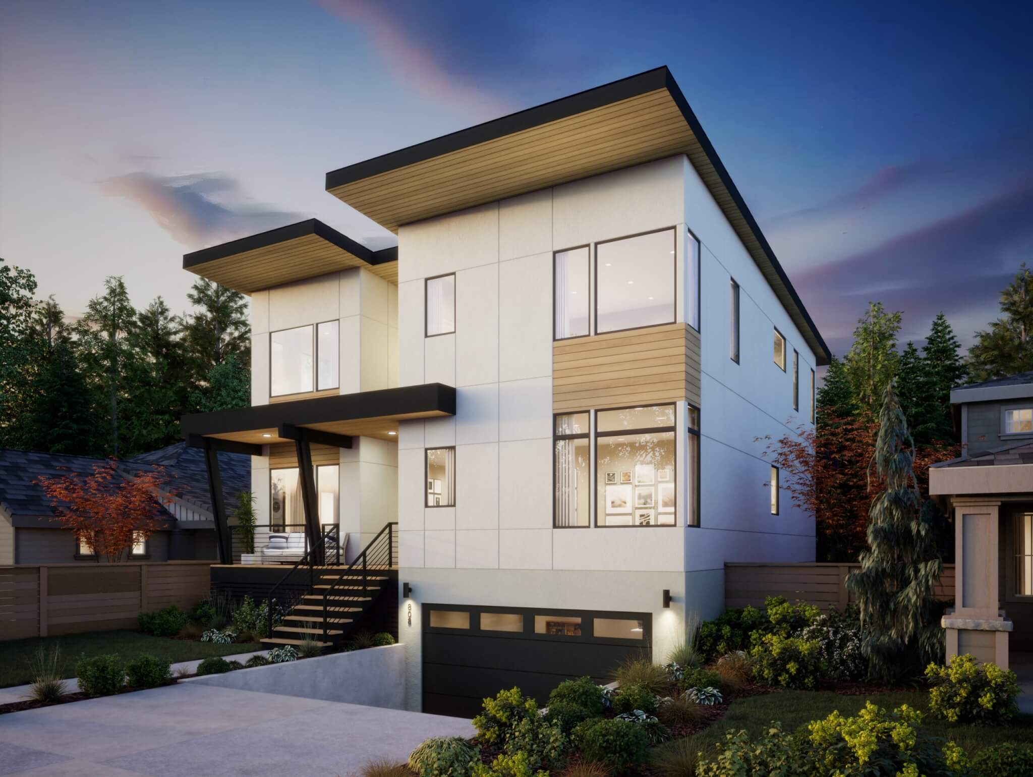 Thomas James Homes Pacific Northwest Alki floorplan with a Contemporary exterior style