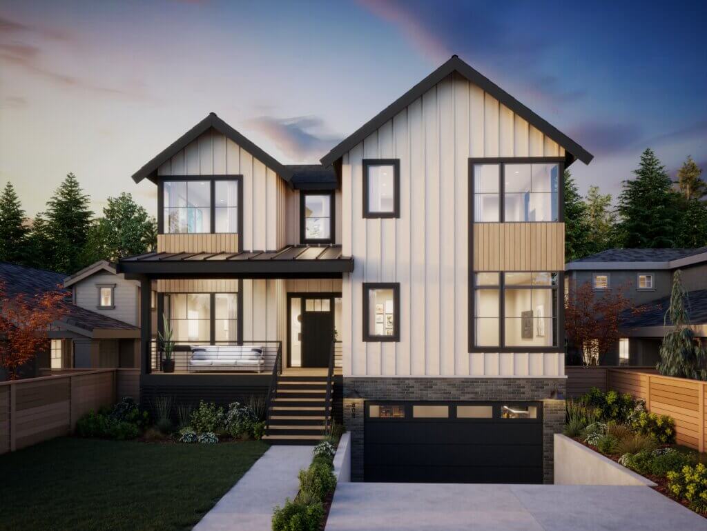 Thomas James Homes Pacific Northwest Alki floorplan with a Farmhouse exterior style