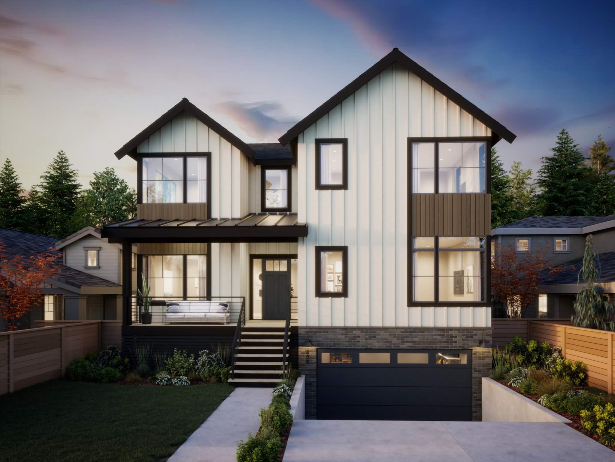 Thomas James Homes Pacific Northwest Alki floorplan with a Farmhouse exterior style