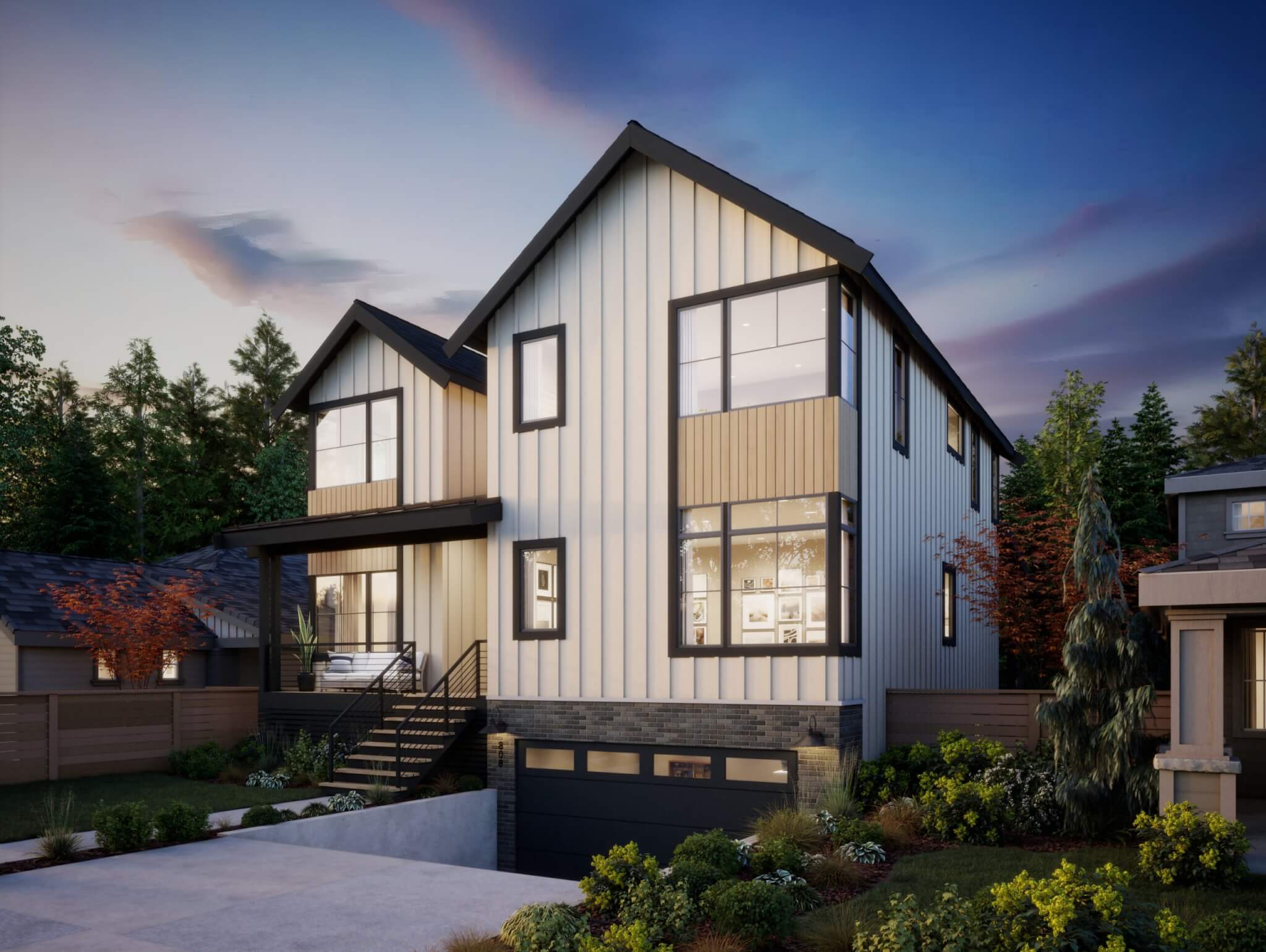 Thomas James Homes Pacific Northwest Alki floorplan with a Farmhouse exterior style